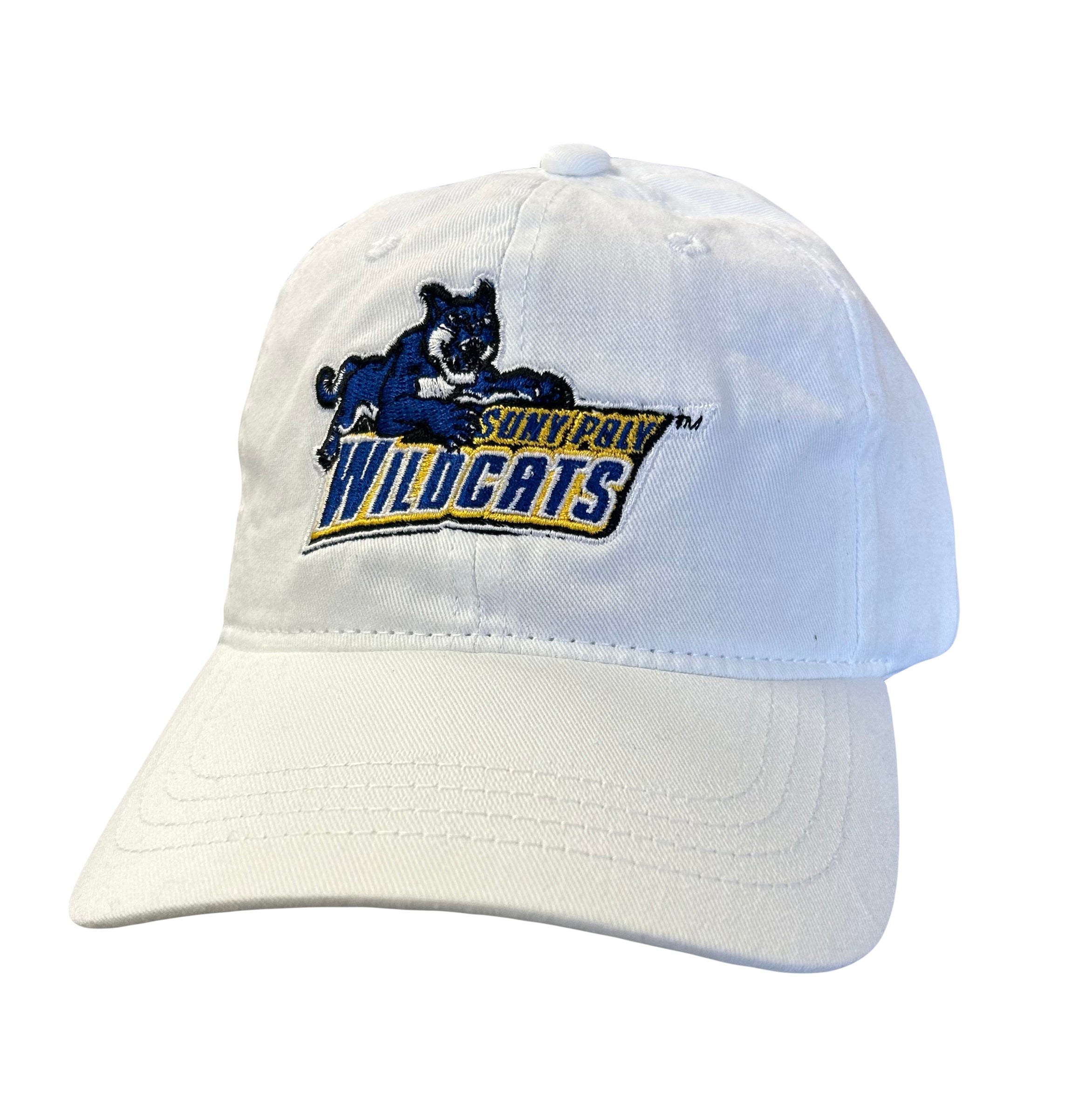 White Wildcats Dad Hat SUNY Polytechnic Wildcat Den white-wildcats-dad-hat-suny-polytechnic-wildcat-den