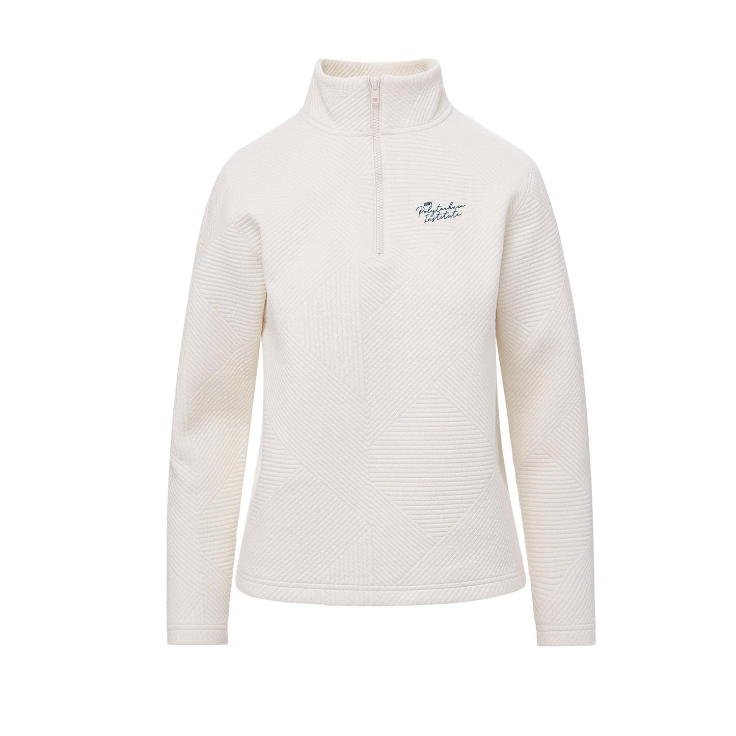 Women's Zig Zag Q Zip Vintage White
