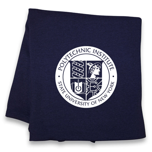 SUNY Poly Sweatshirt Blanket Navy